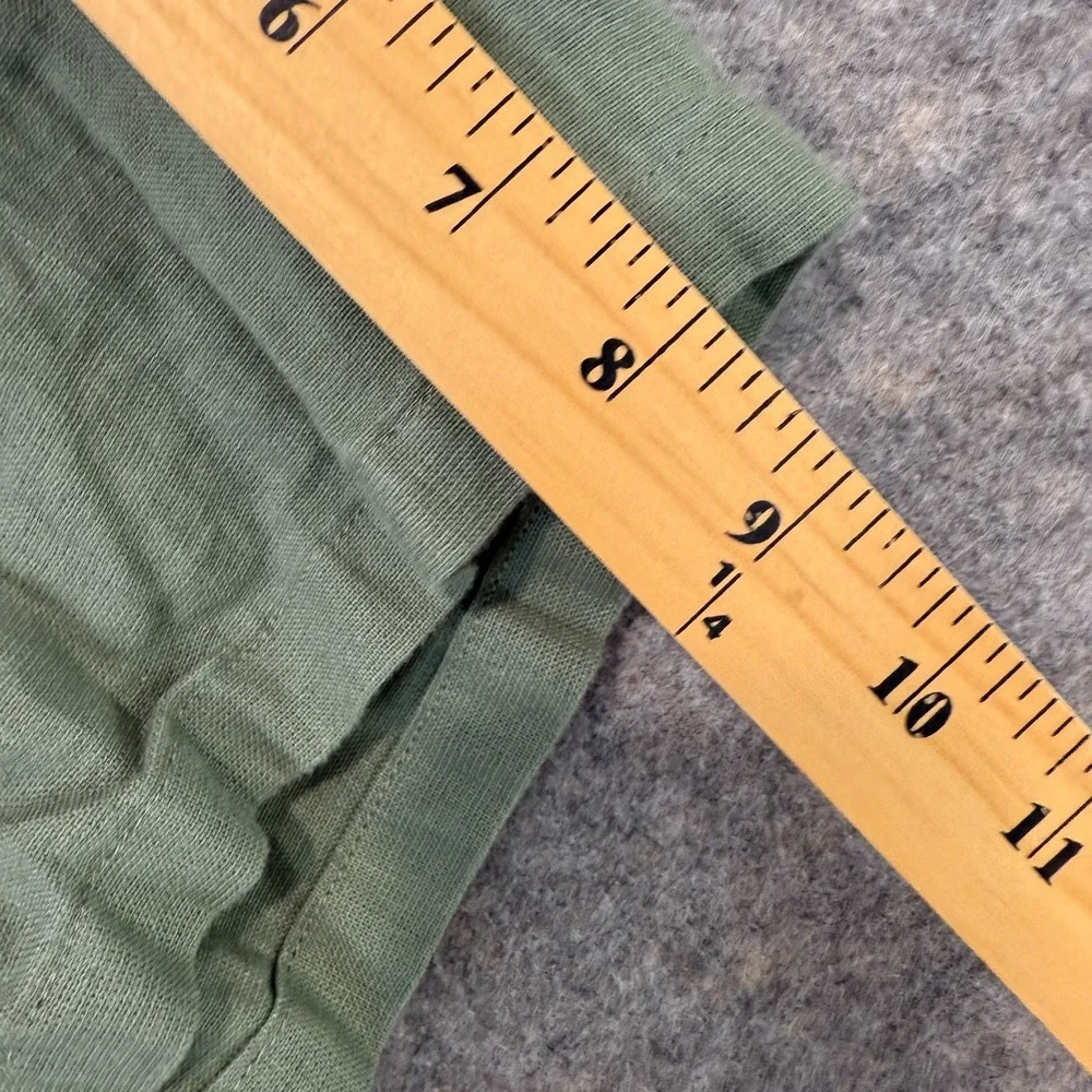 Banana Republic Linen‎ Button Down Shirt Mens 2XL Slim Fit Pocket Dark Green